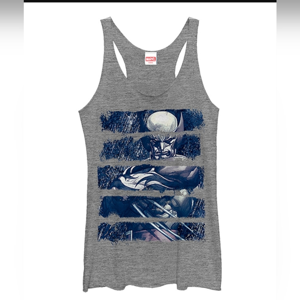 X-Men Gray Heather Paint Wolverine Racerback Tank - Women & Juniors